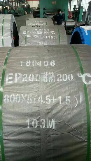 Cintas transportadoras de lona EP con cubierta de caucho para minas de arena