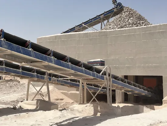 Cinta transportadora de caucho Ep500/4 de 800 mm de ancho para arena de piedra